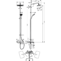 Hansgrohe Croma E Showerpipe 280 1jet 27687000 Image #5