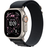 Apple Watch Ultra 3 LTE 49 мм (титановый корпус, природный/черный, текстильный ремешок размера L)