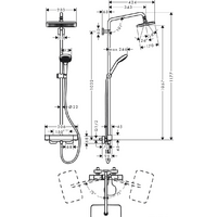 Hansgrohe Croma E Showerpipe 280 1jet 27630000 Image #2
