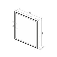 Wellsee Зеркало с фронтальной LED-подсветкой 7 Rays' Spectrum 172200450, 80 х 80 см (с сенсором и регулировкой яркости освещения) Image #9