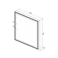 Wellsee Зеркало с фронтальной LED-подсветкой 7 Rays' Spectrum 172200440, 75 х 75 см (с сенсором и регулировкой яркости освещения) Image #9