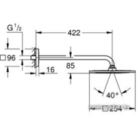 Grohe Rainshower F-Series 10" 254 x 254 [26259000] Image #2