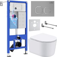 Roxen Simple Compact в комплекте с инсталляцией StounFix Dual Fresh 6 в 1 919136 (кнопка: хром матовый) Image #1