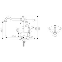 Omoikiri Kyoto OKY-AB-35 (античная латунь) Image #2
