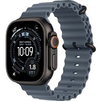 Apple Watch Ultra 3 LTE 49 мм (титановый корпус, черный/синий, ремешок из эластомера) Image #1