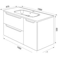 IDDIS Тумба с умывальником Edifice 100 EDI10W1i95K (белый) Image #8