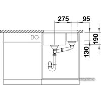 Blanco Subline 340/160-U (антрацит, правая) [520402] Image #4