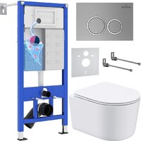 Roxen Simple Compact в комплекте с инсталляцией StounFix Dual Fresh 6 в 1 915792 (кнопка: хром матовый) Image #1