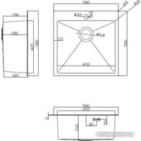 ARFEKA ECO AR мойка 500*500, коландер, дозатор GOLD Image #10