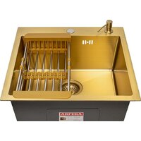 ARFEKA ECO AR мойка 500*500, коландер, дозатор GOLD Image #2