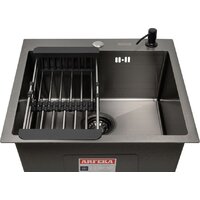 ARFEKA ECO AR мойка 500*500, коландер, дозатор BLACK Image #2