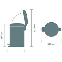 Brabantia Pedal Bin NewIcon 12 л (небесно-голубой) Image #2