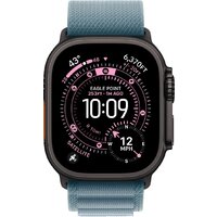 Apple Watch Ultra 3 LTE 49 мм (титановый корпус, черный/голубой, текстильный ремешок размера L) Image #2