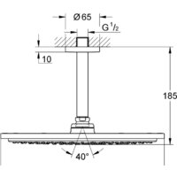 Grohe Rainshower Cosmopolitan 310 (185мм) [26057000] Image #4