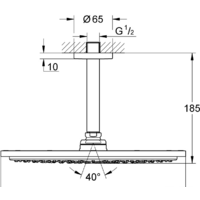 Grohe Rainshower Cosmopolitan 310 (185мм) [26057000] Image #4