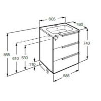 Roca Тумба под умывальник Victoria Nord [ZRU9302834] Image #2