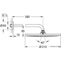 Grohe Rainshower Cosmopolitan 310 (380мм) [26056000] Image #4