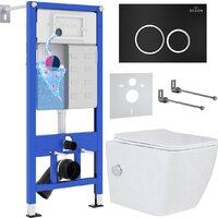 Roxen Cube Bidet One Rimless 6 в 1 StounFix Dual Fresh 508149 (кнопка: черный матовый) Image #1