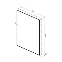 Wellsee Зеркало с фоновой LED-подсветкой 7 Rays' Spectrum 172201060, 80 х 100 см (с сенсором и регулировкой яркости освещения) Image #9