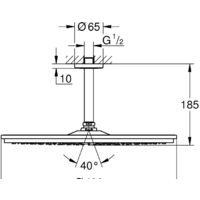 Grohe Rainshower Cosmopolitan 400 (185мм) [26256000] Image #4