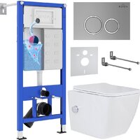 Roxen Cube Bidet One Rimless 6 в 1 StounFix Dual Fresh 533185 (кнопка: матовая) Image #1