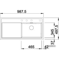 Blanco Zenar XL 6 S-F (антрацит, левая) [519198] Image #4