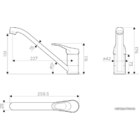 Omoikiri Kado-PL (платиновый) Image #2