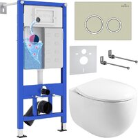 Roxen Egg в комплекте с инсталляцией StounFix Dual Fresh 6 в 1 966284 (кнопка: бежевый) Image #1