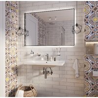 Wellsee Зеркало с фоновой LED-подсветкой 7 Rays' Spectrum 172201010, 90 х 70 см (с сенсором и регулировкой яркости освещения) Image #6