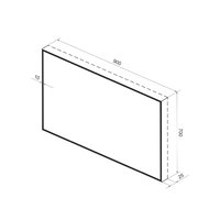 Wellsee Зеркало с фоновой LED-подсветкой 7 Rays' Spectrum 172201010, 90 х 70 см (с сенсором и регулировкой яркости освещения) Image #10