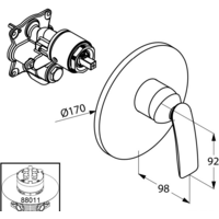 Kludi Balance 526559175 (белый/хром) Image #2