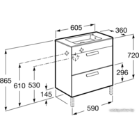 Roca Debba тумба под умывальник белая [ZRU9302708] Image #2