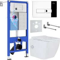 Roxen Cube Bidet One Rimless 6 в 1 StounFix Dual Fresh 596716 (кнопка: хром) Image #1