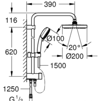 Grohe New Tempesta Cosmopolitan System 200 27394002 Image #5