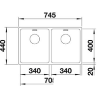 Blanco Andano 340/340-U (с клапаном-автоматом) [520825] Image #2