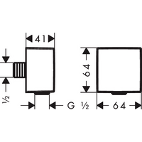 Hansgrohe FixFit Square 26455140 (бронзовый) Image #8