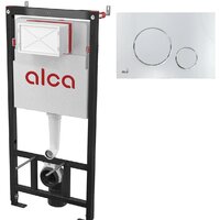 Alcaplast AM101/1120 + кнопка Thin M671 (хром глянцевый)