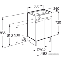 Roca Debba тумба под умывальник белая [ZRU9302710] Image #2