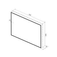 Wellsee Зеркало с фоновой LED-подсветкой 7 Rays' Spectrum 172200950, 75 х 60 см (с сенсором и регулировкой яркости освещения) Image #10