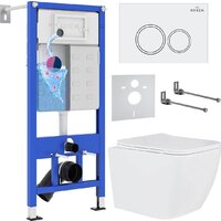Roxen Cube One Rimless 6 в 1 StounFix Dual Fresh 503394 (кнопка: белый глянец)