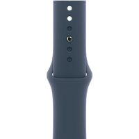 Apple Watch SE 2 40 мм (алюминиевый корпус, серебристый/грозовой синий, спортивный силиконовый ремешок S/M) Image #3