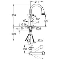 Grohe Parkfield 30215DC1 (суперсталь) Image #2
