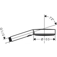 Hansgrohe Pulsify Select 105 3jet Relaxation 24110670 (черный матовый) Image #2