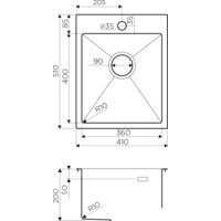 Omoikiri Akisame 41-IN 4973056 (нержавеющая сталь) Image #2