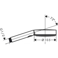 Hansgrohe Pulsify Select 105 3jet Relaxation 24110000 (хром) Image #3