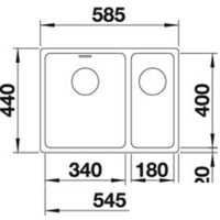 Blanco Andano 340/180-U (с клапаном-автоматом) Image #3