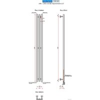 Ростела Мини 1/2" 3 перекладины 150 см (хром) Image #2