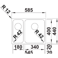 Blanco Solis 340/180-IF 526130 (правая, полированная) Image #2