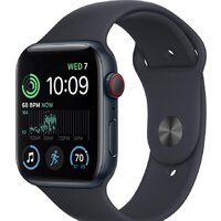 Apple Watch SE 2 44 мм (алюминиевый корпус, полуночный/полуночный, спортивный силиконовый ремешок S/M) Image #1