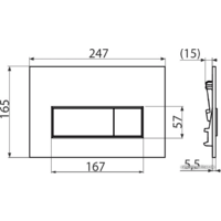 Alcaplast AM101/1120 с клавишей смыва Thin M571 Image #4